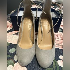 Kaari blue heels with ankle strap